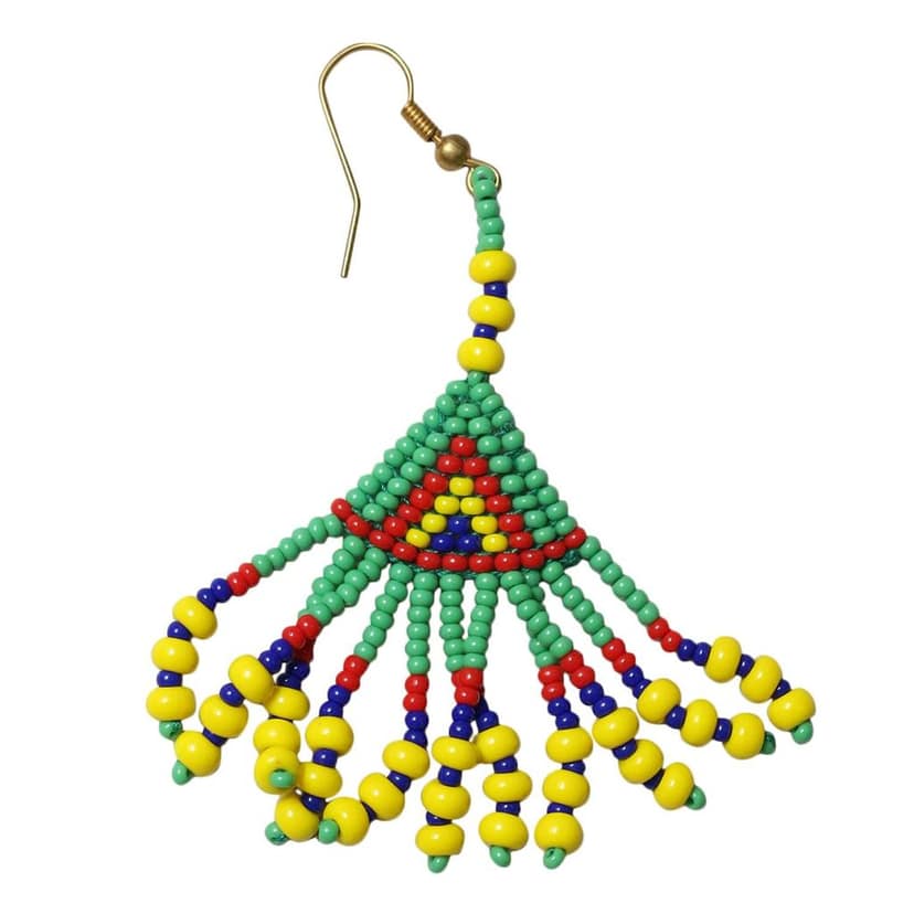Garvi Gurjari (A Gujarat Govt Enterprise Green Beaded Choker Necklace Set for Women view 3