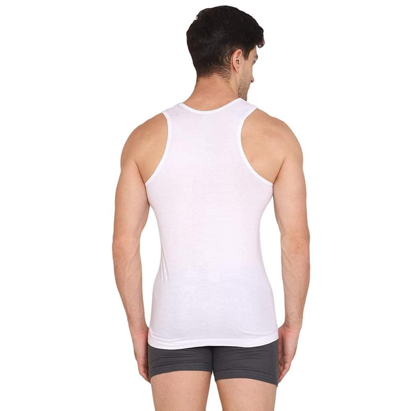 Sassy Cotton Sleeveless White Vests (Combo OF 10) view 2