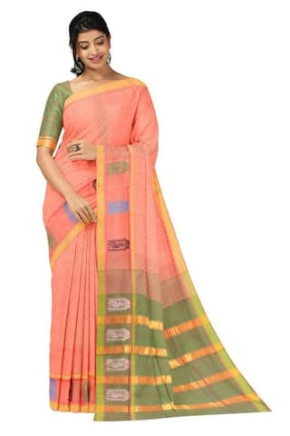 APCO Handloom - Women's Rahajmundry Pure Cotton Grey Handloom Saree (Angara Handloom Saree) 105