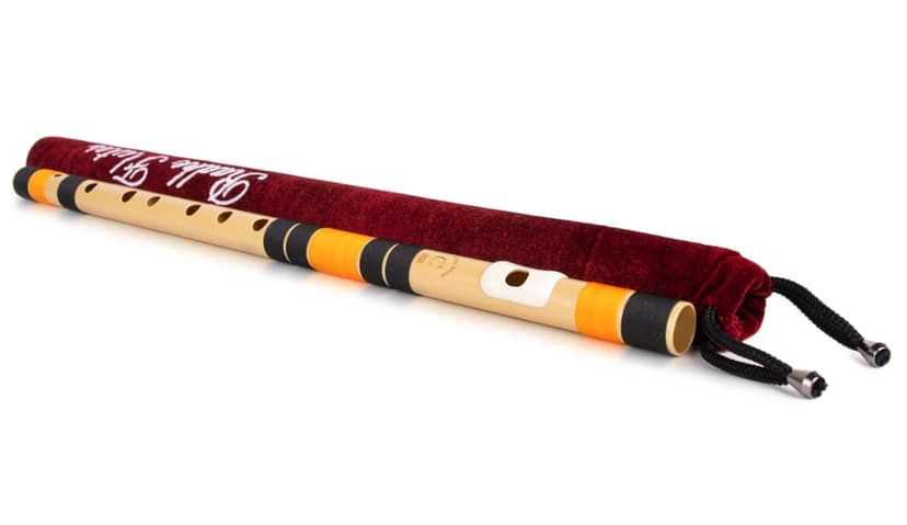 Radhe Flutes | C Natural | Right Handed | With Velvet Cover | Tuned With Tanpura A=440Hz | PVC Fiber | Black & Orange view 5