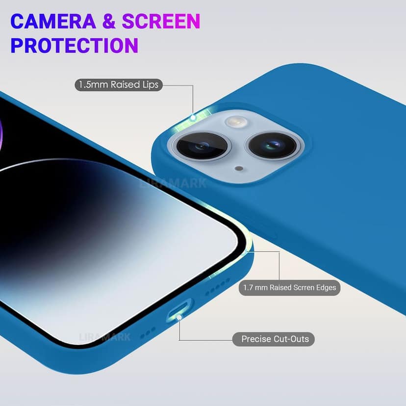 LIRAMARK Liquid Silicone Soft Back Cover Case for Apple iPhone 14 (6.1 inch) view 5