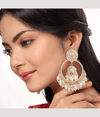 She store White Chandbalis Earrings ( Pack of 1 )