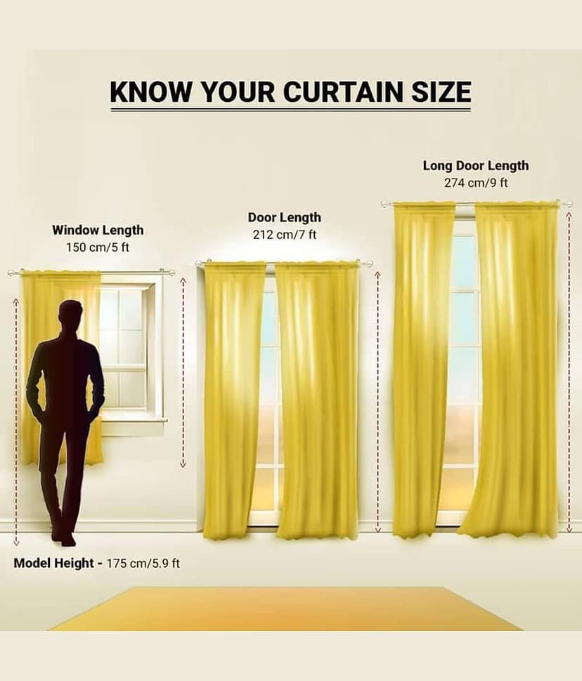 N2C Home Solid Semi-Transparent Eyelet Curtain 5 ft ( Pack of 1 ) - Black view 2