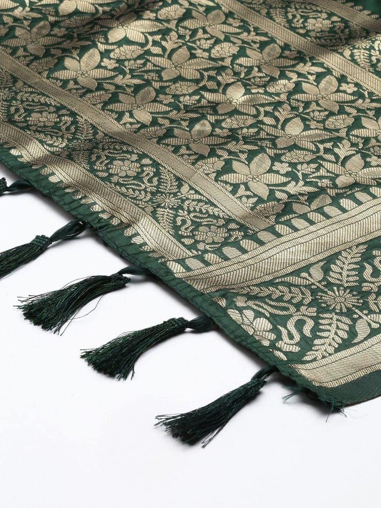 Women's Fancy Woven Banarasi Silk Dupatta view 3