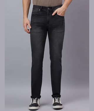 HJ HASASI Slim Fit Clean Look Men's Jeans - Black ( Pack of 1 )