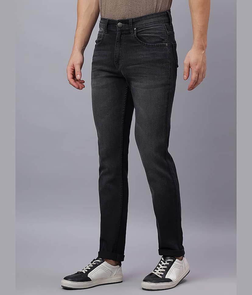 HJ HASASI Slim Fit Clean Look Men's Jeans - Black ( Pack of 1 ) view 2