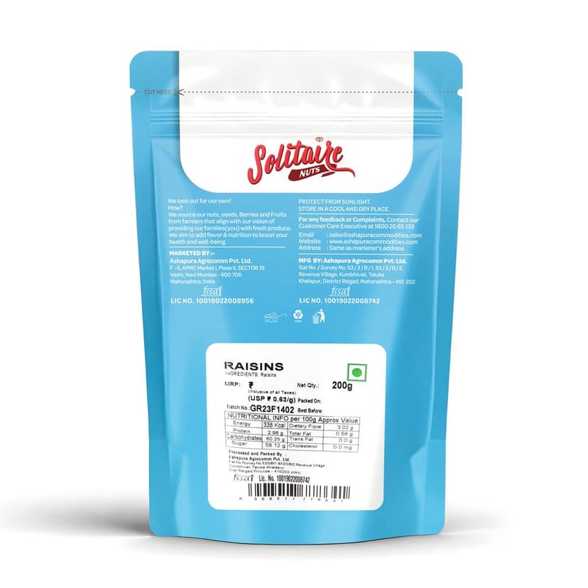 Solitaire Raisins 200 Gms view 2