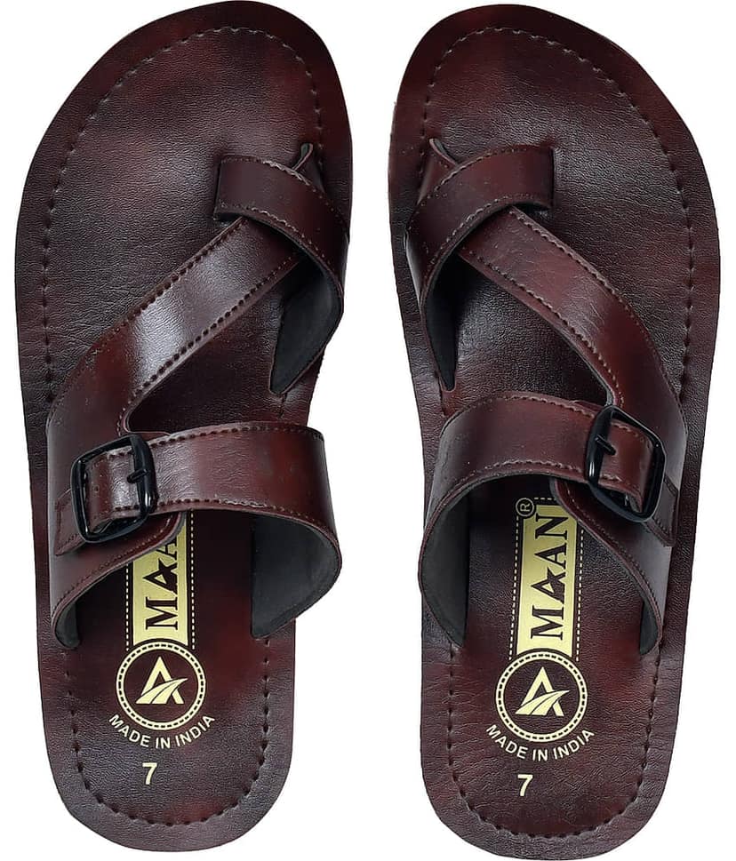 MAAN Brown Men's Thong Flip Flop view 2