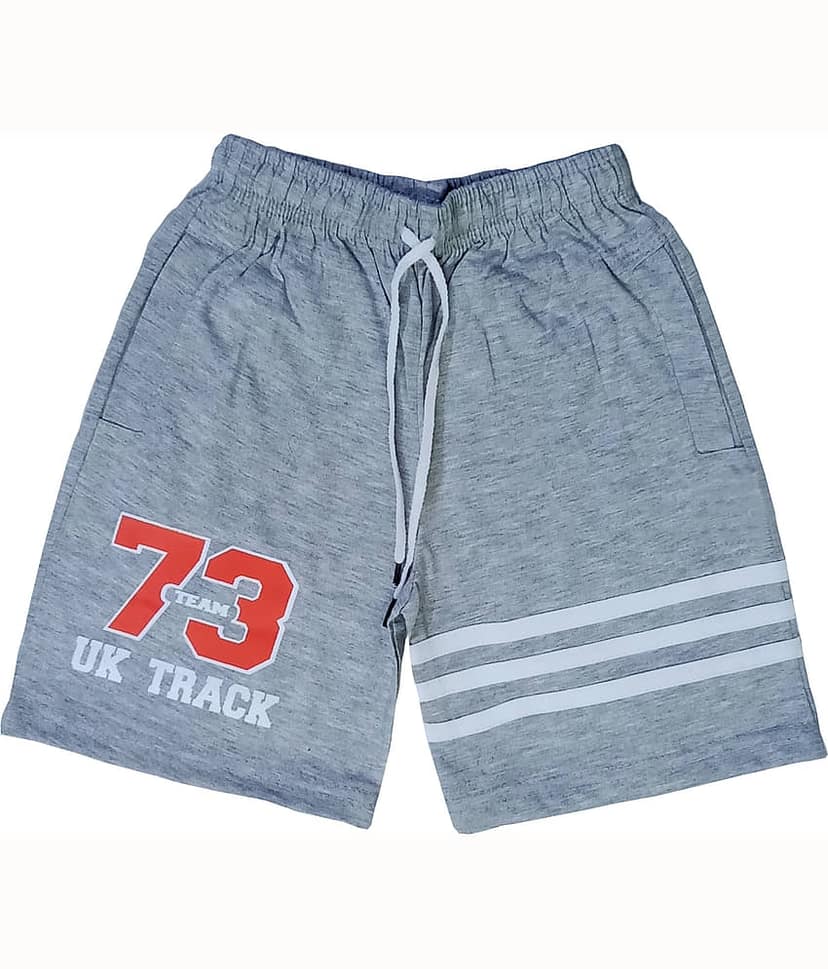 atlans Pack of 1 Cotton Blend Shorts For Boys ( Gray ) view 2
