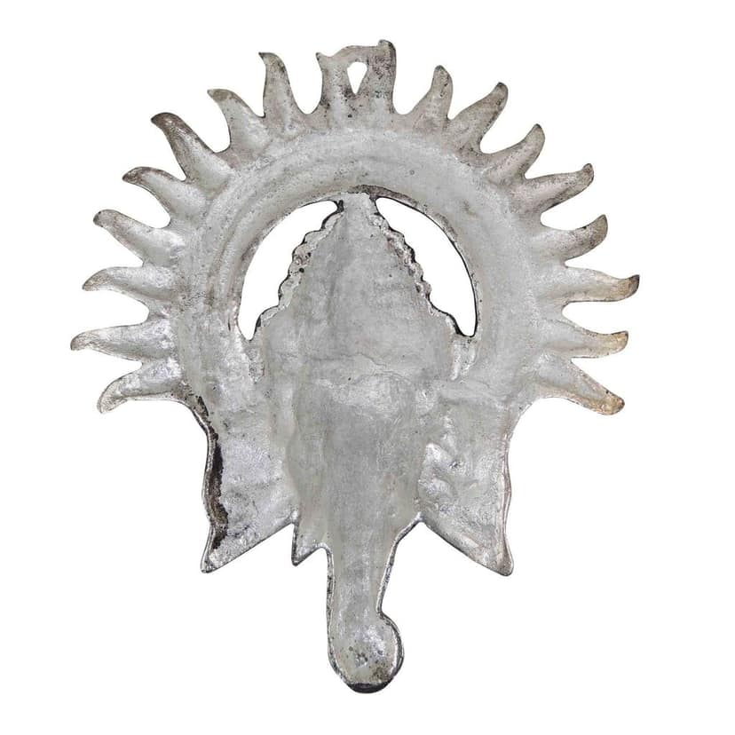 Aluminium Showpiece Ganesh Circle Wall Hanging Silver (ASMAS243 S) view 3