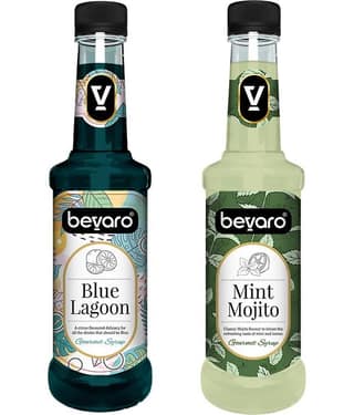 BEVARO Blue Lagoon+Mint Mojito Cocktail Mix 600 mL Pack of 2