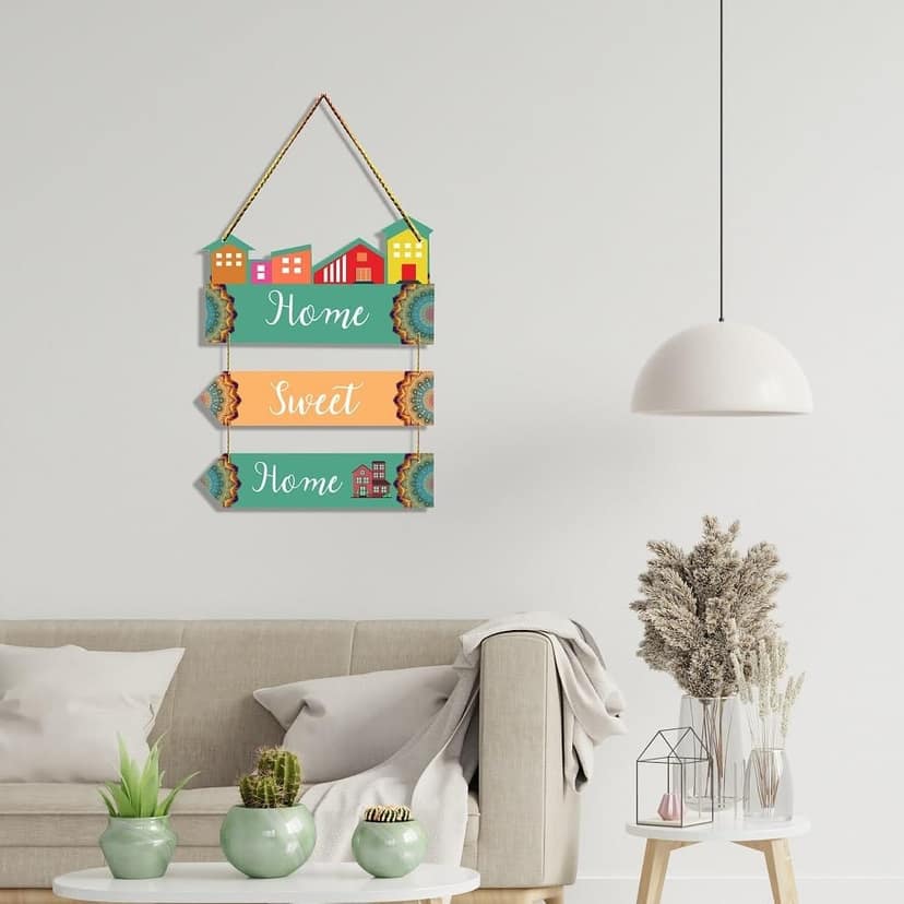 Wall Hangings for Home Decoration Items for Living Room Decor Welcome Home Wall Hanging for Home Office Decoration Handmade Craft Decorative Wall Art (WH2502) view 2