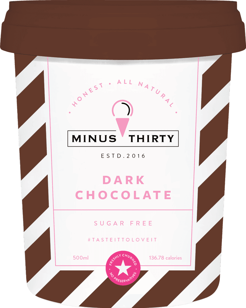 Minus30 Dark Chocolate Dairy And Sugar Free | Zero Additives or Preservatives, 500 ml