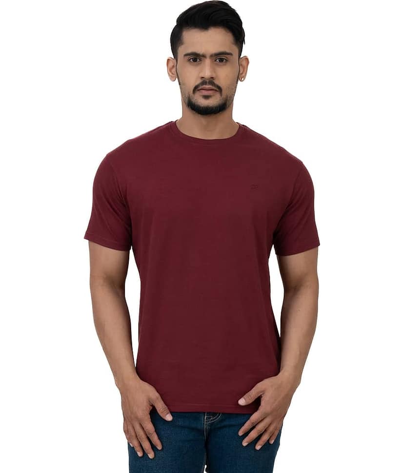 Cotstyle Pack of 1 Cotton Regular Fit Men's T-Shirt ( Maroon )
