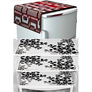 REVEXO Refrigerator Cover (Width: 20 cm, Multicolor)