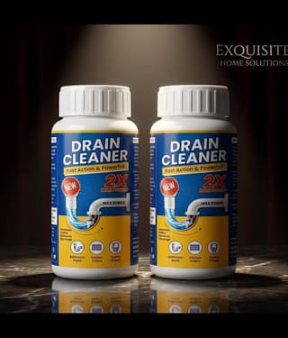 2 pcs Sink & Drain Cleaner Powder | Powerful & Clog Remover Sink Cleaning Powder | Automatic Toilet Blockage Cleaner, Removes Clogs, Blockage in Washbasin, Septic Tank, Sinks, Pipes