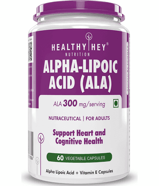 HEALTHYHEY NUTRITION Alpha Lipoic Acid - ALA, 60 Vegetable 300 mg Capsule