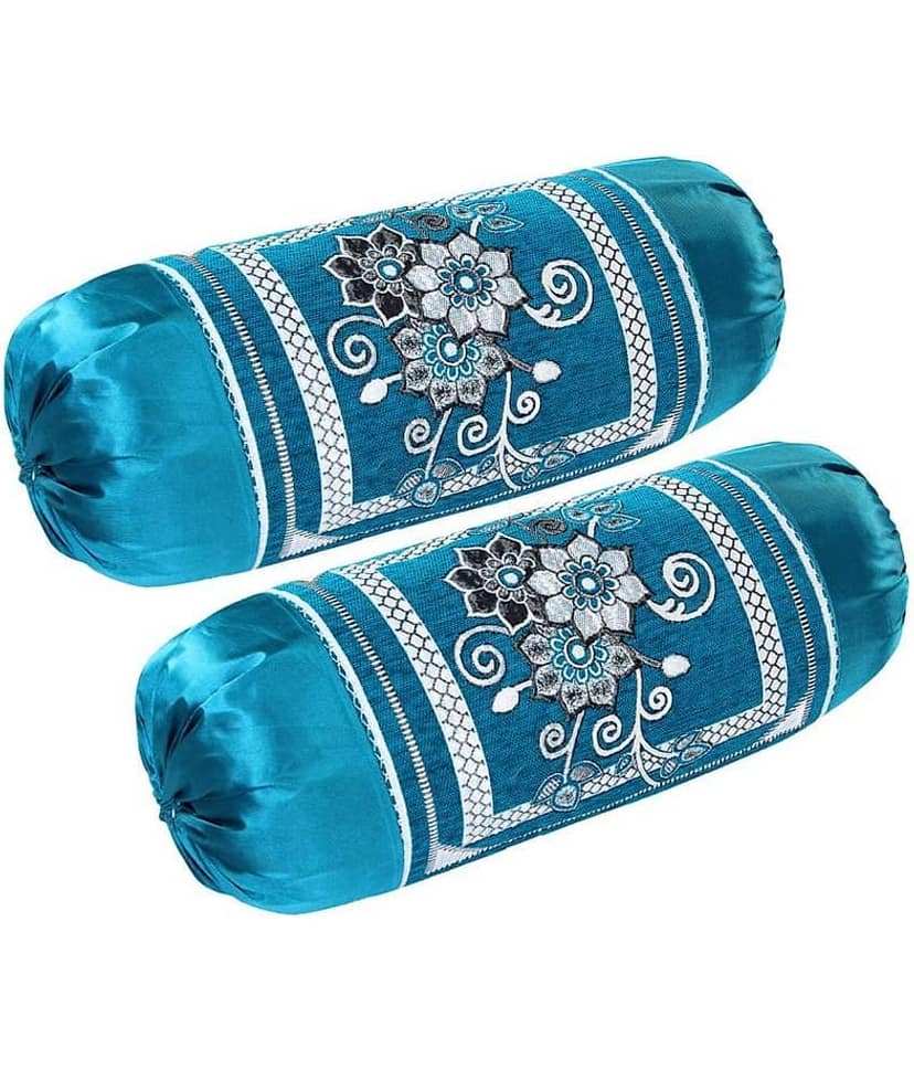 MAHALUXMI COLLECTION Set of 2 Velvet Bolster Covers