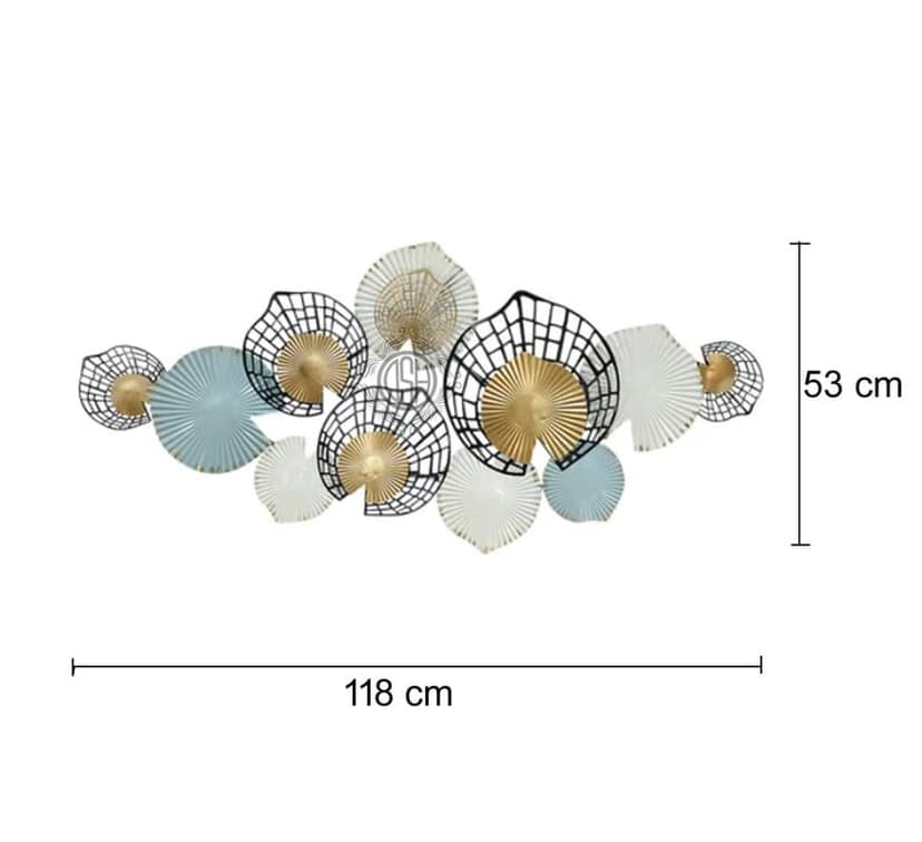 Metal Handcrafted Wall Hanging Wall Sculpture (42.5X21 Inch) Wall Art/multicolor For Home Decoration.(iWART-23-NUT) view 2