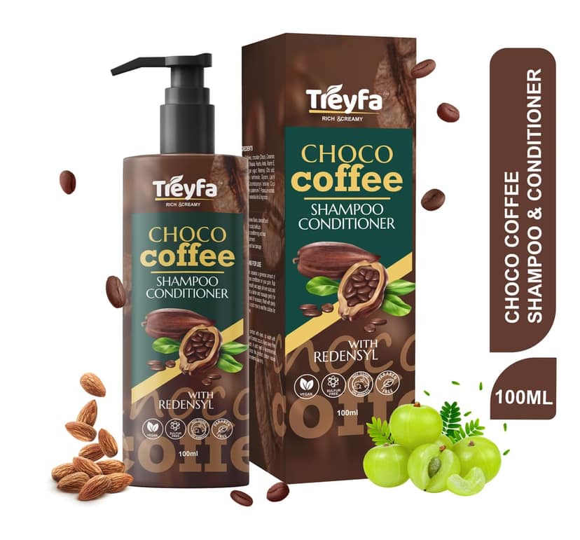 TREYFA Choco Coffee Shampoo & Conditioner for Anti-dandruff | All Hair Types (100 ml)