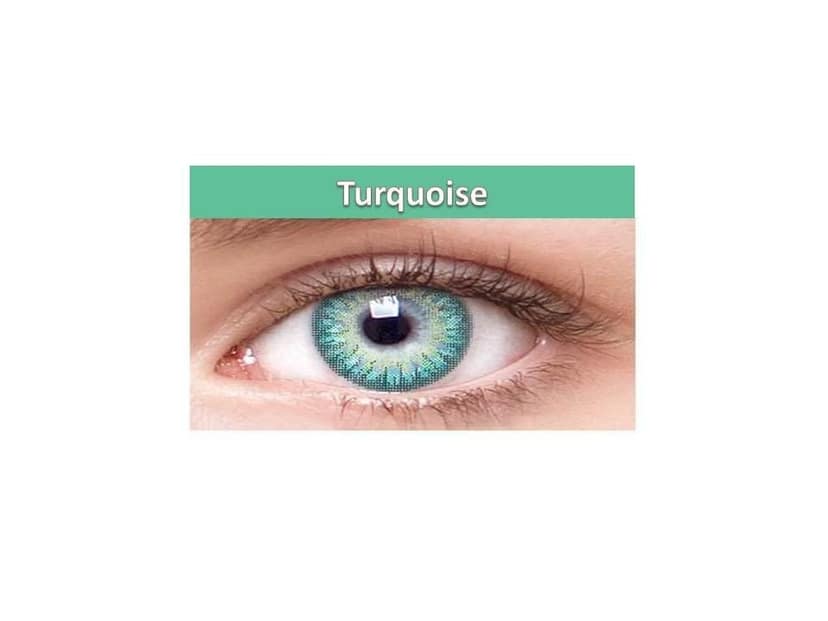 MD SPARKLE QUARTERLY TURQUOISE COLOR CONTACT LENS WITH CASE AND 80ML SOLUTION (PACK OF 1 PAIR)