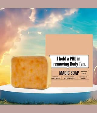 Mabilia Magic Soap Saffron Sandalwood Bath GharSoap Bright Skin Deep Cleansing Removes Dirt Grime Natural Formula