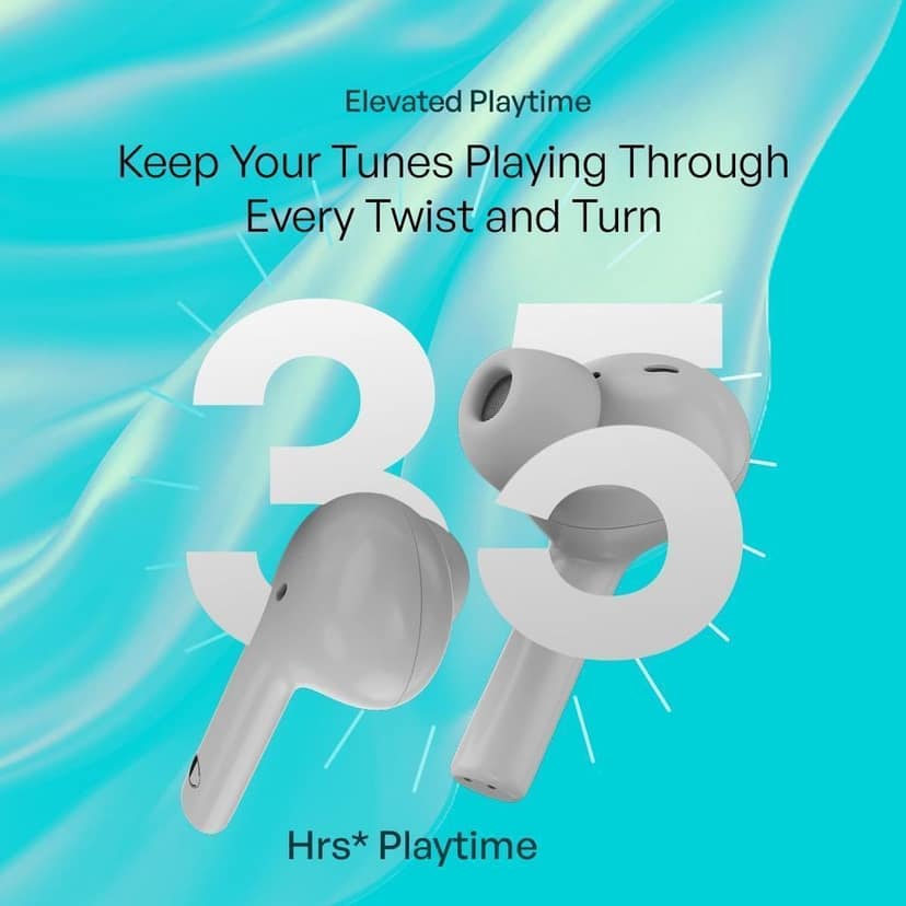 CELLECOR BroPods CB44 TWS with 35 Hours Playtime, ENC, Insta Wake N' Pair, HD Sound, 13mm Driver, Truly Wireless (Grey) view 4