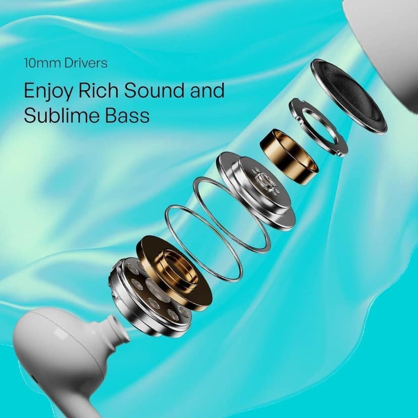 CELLECOR BroPods CB44 TWS with 35 Hours Playtime, ENC, Insta Wake N' Pair, HD Sound, 13mm Driver, Truly Wireless (Grey) view 5