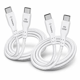Tarendra Type C to Type C Fast Charging Cable 2 Meter 120W 10A PD Braided USB C Cable for Samsung, OnePlus, Realme, Redmi, Xiaomi, Vivo, Oppo, IQOO & All Type C Devices
