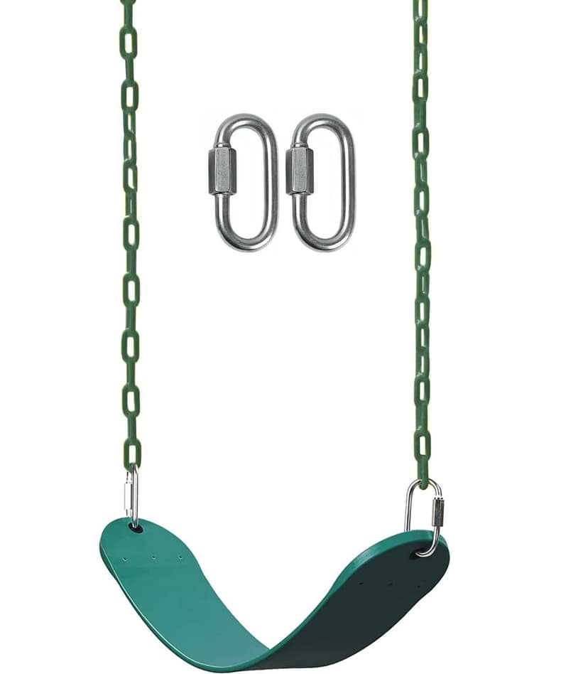 REZNOR Flexible Swing Seat Set for Kids/Adults Outdoor Park Garden Tree Backyard with 2 Meter Plastic Coated Chain