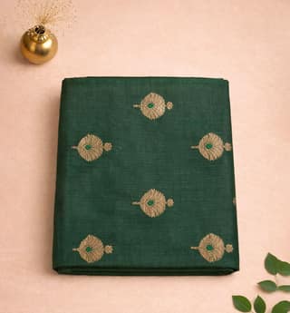 Handloom Chanderi Silk Mercerized Cotton Saree with Meena Booti