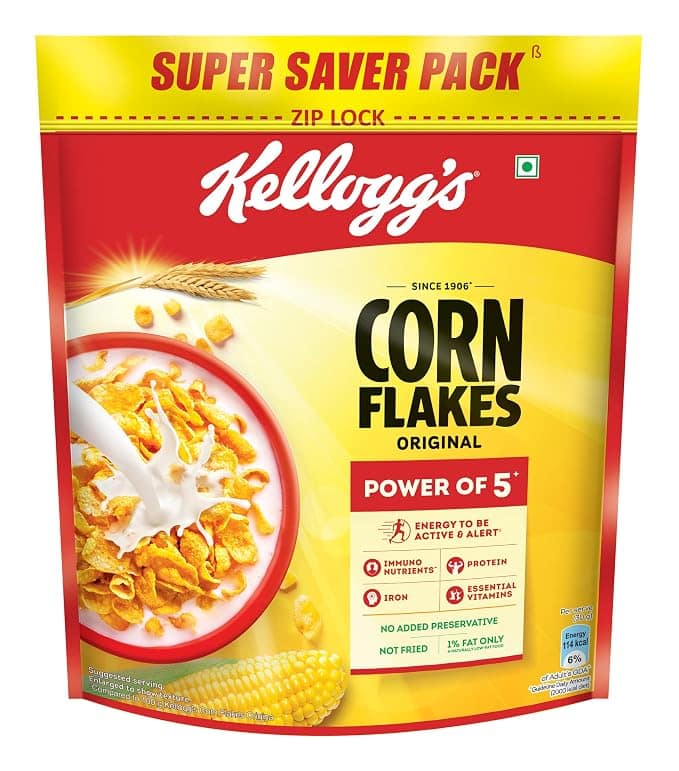 Kelloggs Corn Flakes - Original, High In Iron & B Group Vitamins, Breakfast Cereals, 900 g