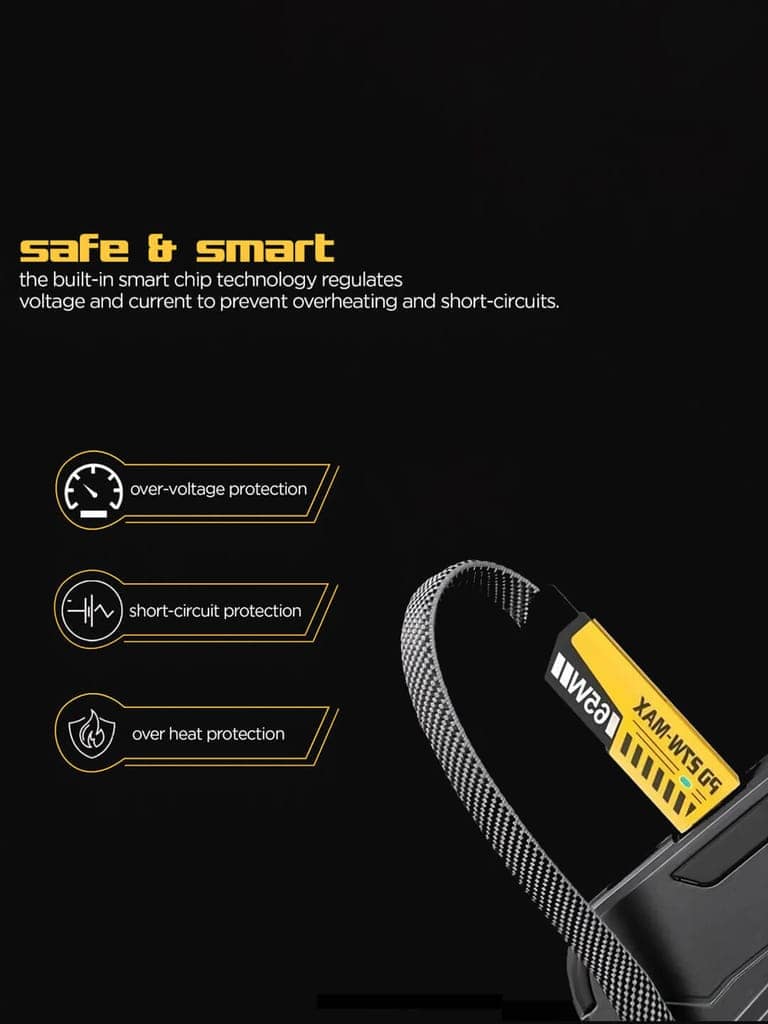 4 in 1 Charging Cable With Multiport USB-C to Type C - 1Meter Braided Type-C, Compatible with iPhone and Android Devices (Black) view 4