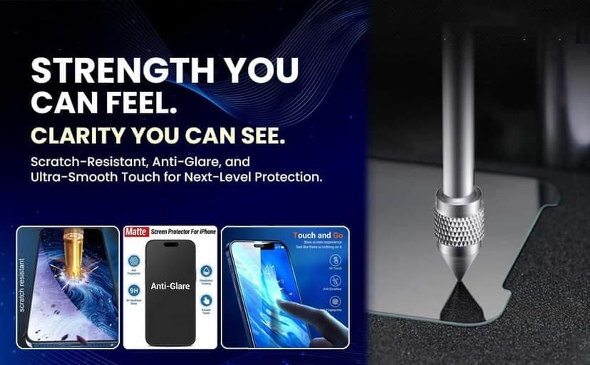 SKINOVITA Vivo Front Glossy Screen Protector | Crystal Clear HD Protection with Smooth Touch & Full Screen Coverage view 7