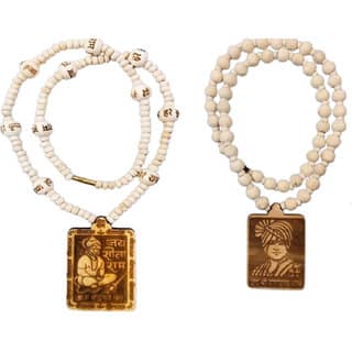 Abhimantrit-Bageshwardham Mala Hanuman Ji Tulsi Mala Beads Wood Necklace
