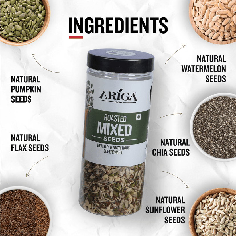 Ariga Foods Roasted Mixed Seeds Premium Healthy & Nutritious Mixed Seeds (500 g) view 5