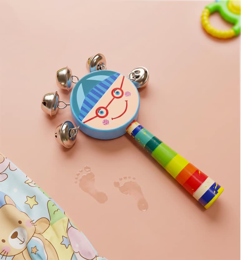Handcrafted Wooden Jhunjhuna Rattle Toy