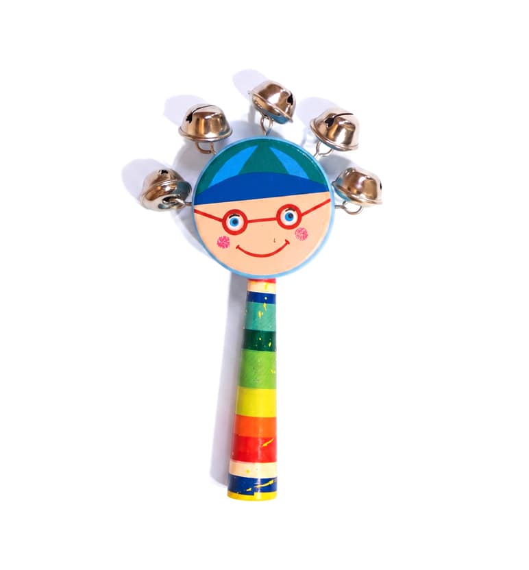 Handcrafted Wooden Jhunjhuna Rattle Toy view 2