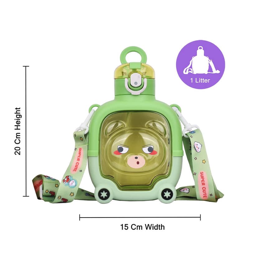 Teddy Bear Water Bottle | Kids Sipper Water Bottle | Cute Bear Water Bottle | Teddy Water Bottle | Water Bottle Teddy | Water Bottle Teddy Bear | Kids Water Bottle | Children's Water Bottle | School Kids Water Bottle | Sipper Water Bottle view 3