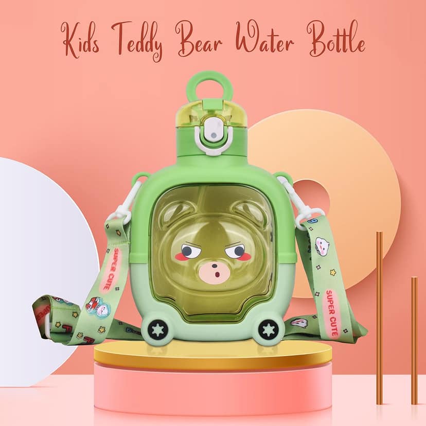 Teddy Bear Water Bottle | Kids Sipper Water Bottle | Cute Bear Water Bottle | Teddy Water Bottle | Water Bottle Teddy | Water Bottle Teddy Bear | Kids Water Bottle | Children's Water Bottle | School Kids Water Bottle | Sipper Water Bottle view 4
