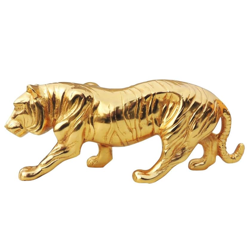 Aluminium Home Decorative Tiger Showpiece Statue (ANMAS262 G) view 4