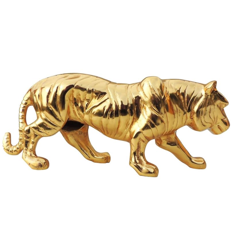 Aluminium Home Decorative Tiger Showpiece Statue (ANMAS262 G) view 5