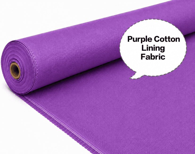 Purple Cotton Lining Fabric (Chhota Panna), Purple Cotton Lining Fibre (Chhota Panna), Purple Lining Cloth (Chhota Panna), Soft Purple Cotton Lining (Chhota Panna), Purple Garment Lining Fabric (Chhota Panna) view 2