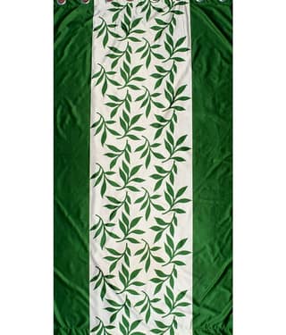 N2C Home Nature Semi-Transparent Eyelet Curtain 7 ft ( Pack of 1 ) - Green