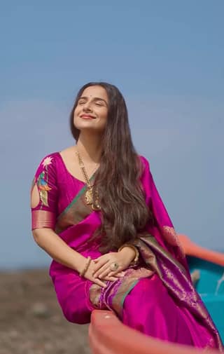 Pre-Order Stunning Pink Dual tone Dupion Banarasi Silk Saree with large Antique zari motifs and Two Tone Border | SILK MARK Certified