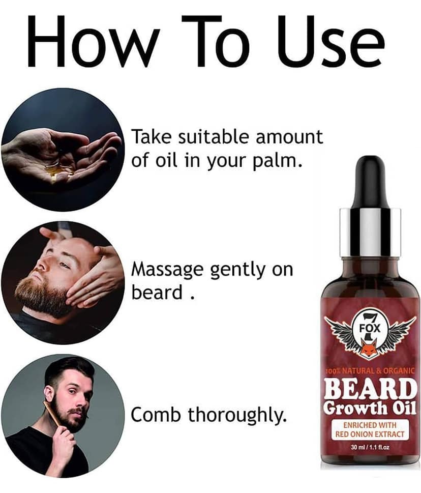 7 FOX Red ONION Beard Oil For Growth 30 ml view 2