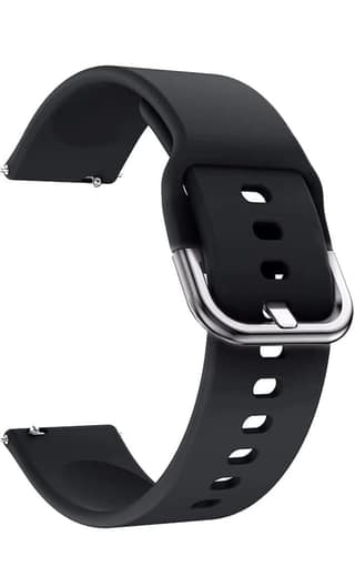 Exelent 19mm Soft Silicone Smartwatch Band, Metal Buckle Strap for Noise ColorFit Pulse, ColorFit Pro 2/Oxy, Noise ColorFit Beat, Boat Storm Smart Watch (19MM)
