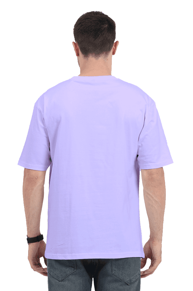 Clothikoo Classic Oversized T-Shirt (Lavender Colour, 240 GSM) view 2
