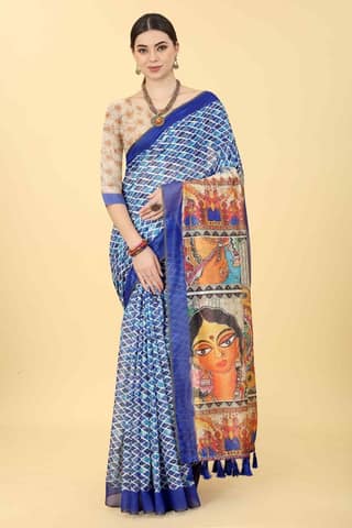 Women's Kalamkari Digital Printed Saree