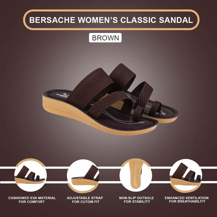 Bersache Extra Soft Classic Casual with Back Strap Regular wear with Ultra Soft & Flexibility Technology Sandal for Women's view 5